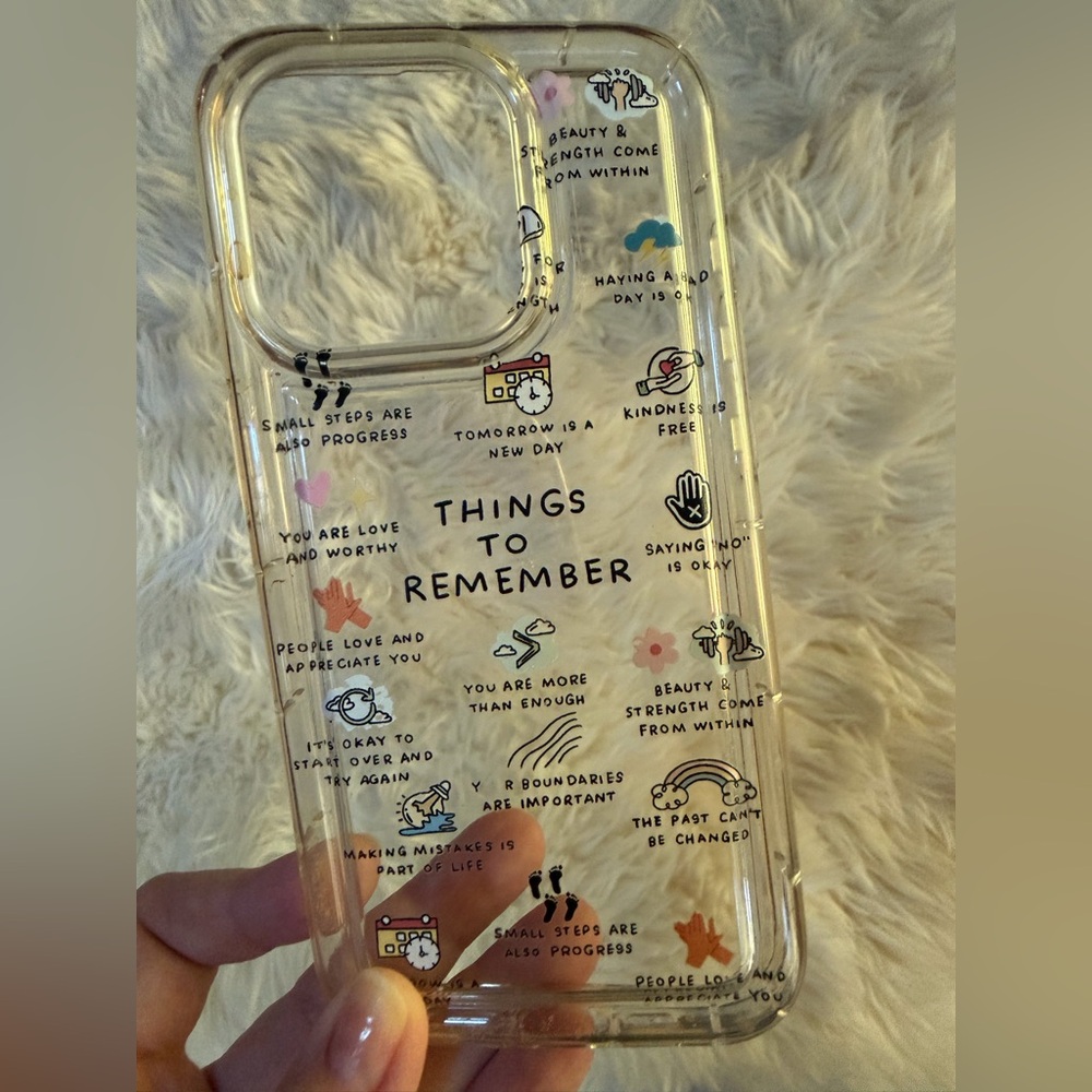 Clear Inspirational Phone 15 pro Case